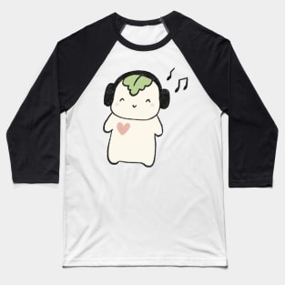 Mochi listens to music Baseball T-Shirt